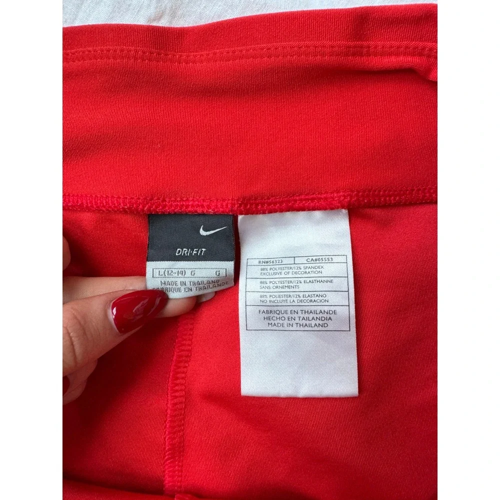 Nike Dri-FIT Orange Cropped Yoga Pants Flare Leg Women's Sz Large Y2k